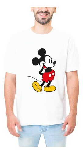 Remera Estampa Mickey. Algodón Peinado Premium 