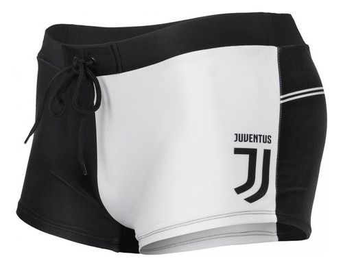 Juventus Hermoso Traje Baño Negro Boxer Hombre C/ Logo