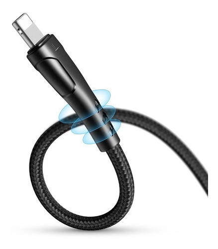 Imagen 4 de 6 de Cable Corto Lightning Carga Rapida 20 Cm