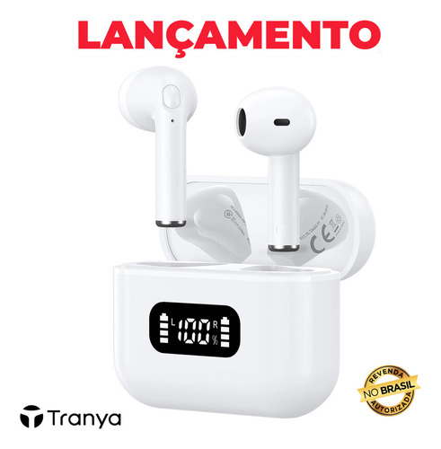 Tranya Fone De Ouvido F1 In-ear Bluetooth 5.3 Cor Branco