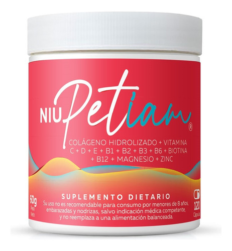 Colageno Hidrolizado Niu Petiam Vitaminas Biotina 30 Porcion