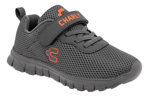 Tenis Casual Charly 1069879 Color Gris Para Niño Tx6