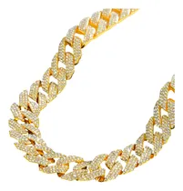 Comprar Collar Cadena Cubana De Eslabones Chapada Oro - Full Ice