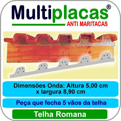 Placa Anti Maritacas Romana 1 Mt Kit 20 Peça(s)