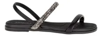 Comprar Sandalia Papete Rasteira Strass Brilho Beira Rio Elastico 