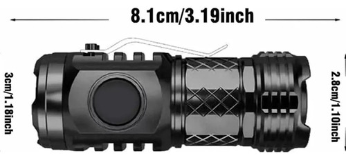 Z Linterna De Bolsillo Mini Portátil Usb Recargable Lámpara