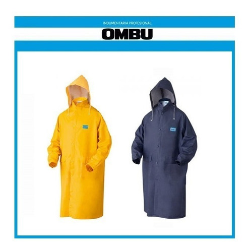 Capa De Lluvia Agua Pvc Amarilla O Azul Ombu - Fact A Y B