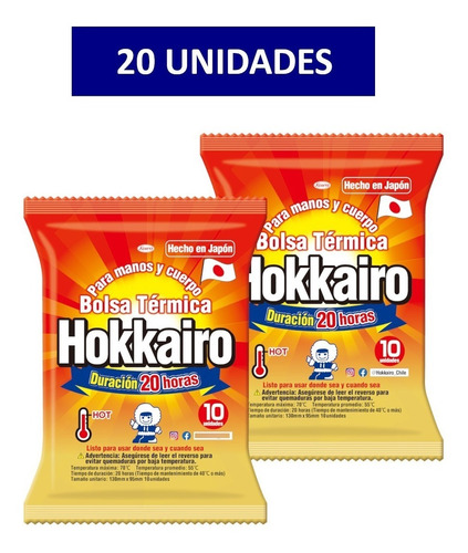 Pack Promocional Hokkairo - 2 Packs (20 Un.) Bolsa Térmica