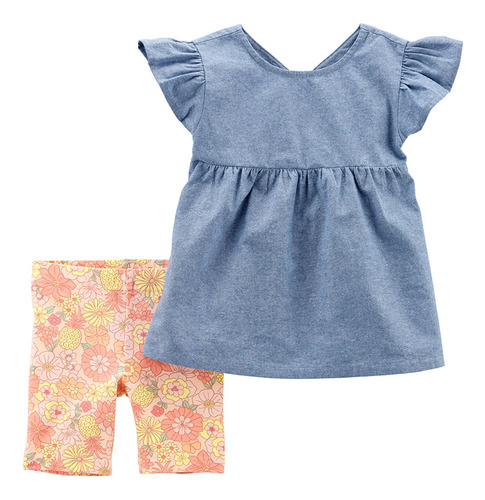 Carter´s Set 2 Piezas Remera Y Short Floral 2o855810