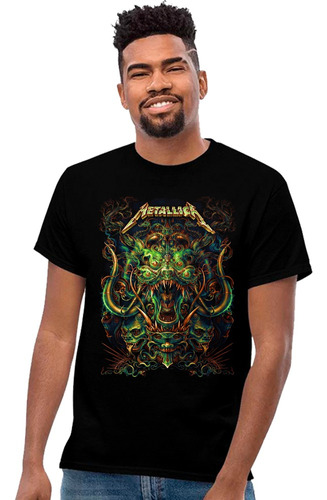 Playera Metallica Rock Diseño 40 Grupos Musicales Beloma