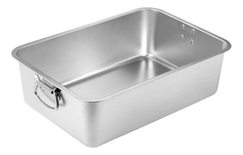 Caja De Arena Abierta De Acero Inoxidable Con Asas, Inodoro