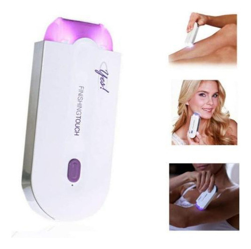 Depilador A Laser Recarregável | Indolor | Branco/roxo | Usb