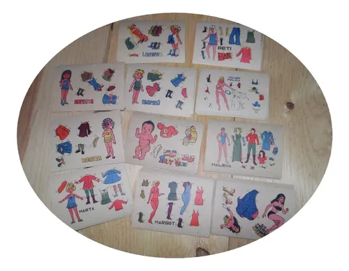Muñecas de sales papel antiguas