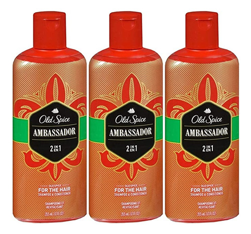 Old Spice Ambassador Champ&uacute; Y Acondicionador 2 En 1,.