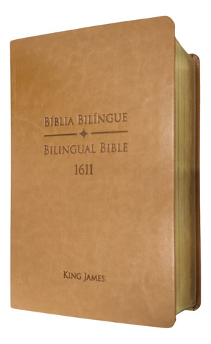 Bíblia Bilíngue Bkj Capa Luxo Marrom
