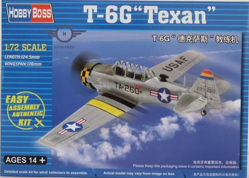 Maqueta Avion T-6g Texan Esc 1/72 Hobby Boss 80233 P Armar