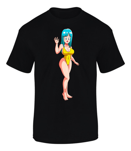 Camiseta Manga Corta Bulma Sexy Dragon Ball Series Black