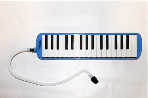 Imagen 4 de 11 de Melodica A Piano Parquer 32 Notas Azul Con Funda Manguera
