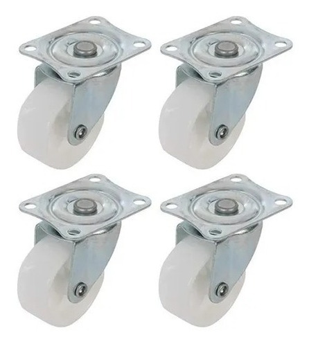 4 Ruedas Giratorias 40 Mm Ideal Macetas Cajonera Mesa De Luz