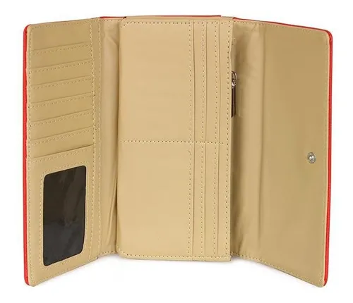 Billetera Mujer Flap-bessie Roja Kenneth Cole