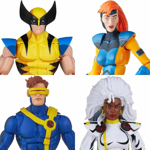 Marvel Legends X-men Vhs 4 Figuras Wol, Jean, Storm Y Cycl