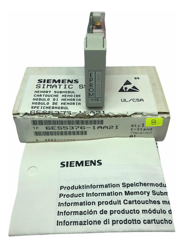 Siemens Simatic S5 6es5376-1aa21 Modulo De Memoria 32kb 8