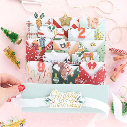 48 Hojas Block Papel 12x12 Navidad Santa Claus Scrap Tarjet