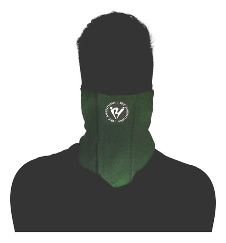 Bandana Balaclava By Aventura Proteção Solar Uv Poliester Cor Verde Militar 001