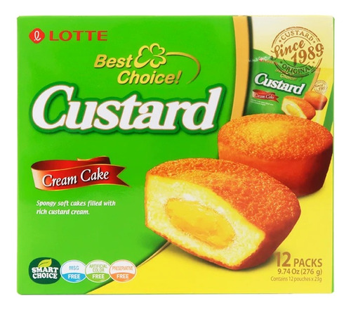 Custard Galletas Coreanas Cream Cake Pastelito