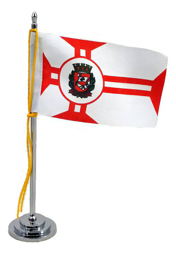 Mini Bandeira Mesa Município São Paulo Mastro 15 Cm