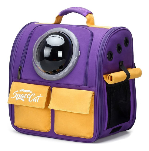 Mochila Para Mascotas Con Cápsula Espacial Ventilada Y