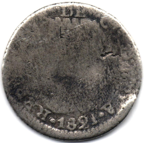 Medio Real 1821 Bogotá Plata