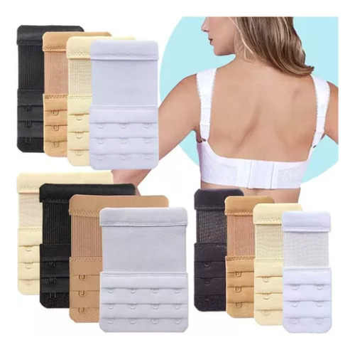 Pack De 3 Extensores De Sostén 3 Broches Calidad Premium