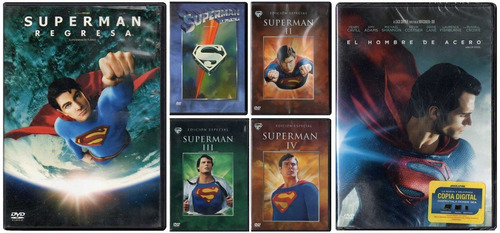 Colección Superman Reeve. Cavill Y Routh Película Dvd