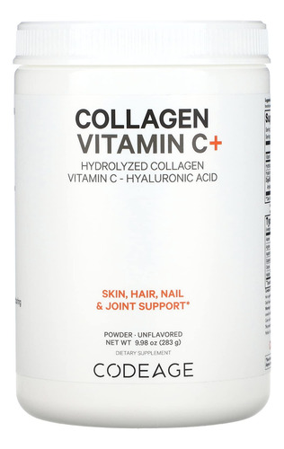 Codeage Péptidos De Colágeno En Polvo + Vitamina C, Enzimas
