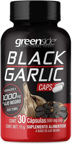 Ajo Negro Black Garlic 1000mg Por Toma 30 Cápsulas Greenside