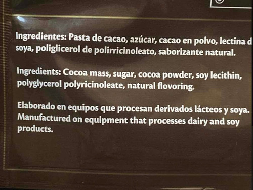 Imagen 7 de 7 de 3 Kg Chocolate Blanco Semiamargo Amargo Callebaut Sicao