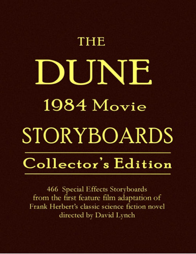 Libro: The Dune 1984 Movie Storyboards Collectors Edition: 