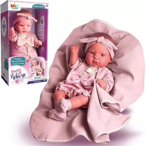 Boneca Bebê Reborn Menino Realista Bebê 100% Silicone - Milk