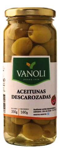 Aceitunas verdes descarozadas Vanoli sin tacc 330 gr