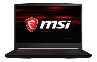 Laptop gamer MSI Thin GF63 negra 15.6", Intel Core i5 9300H 8GB de RAM 256GB SSD, NVIDIA GeForce GTX 1650 1920x1080px Windows 10 Home