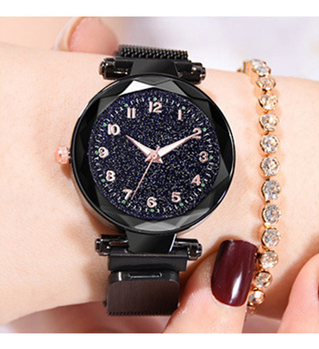 Relógio De Pulso Feminino Lonous Magnet Starry Dial
