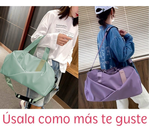 Maleta Deportiva Viaje Mochila Bolsa Casual Gym Cruzada Xsh Color Negro Impermeable