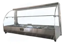 Comprar Baño De Maria Exhibidor Vitrina Guisos Vidrio Curvo 1 Metro
