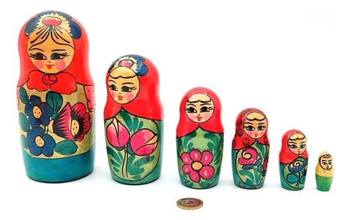 Mamushka Matrioska Rusa Madera Pintada 1 Deco
