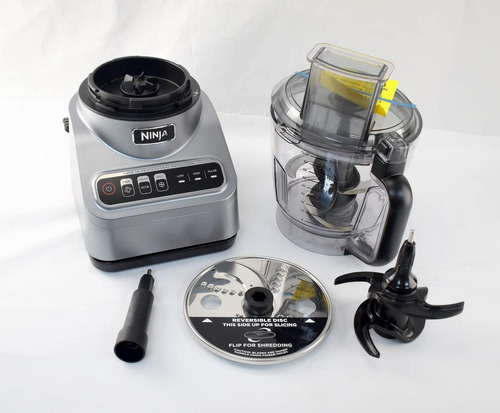 Procesador de Alimentos Ninja Bn600, 850W, 9 Tazas, Plateado.