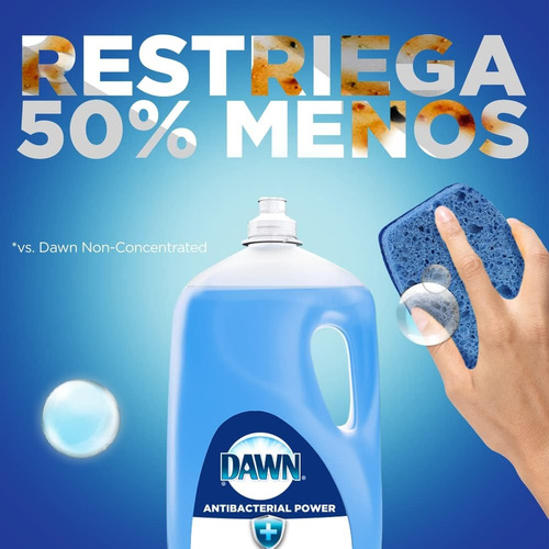 Jabón Líquido Lavatrastes Dawn Antibacterial Power 2.6 L