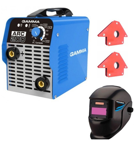 Soldadora Inverter Arc Gamma 200amp + Mascara + Escuadras