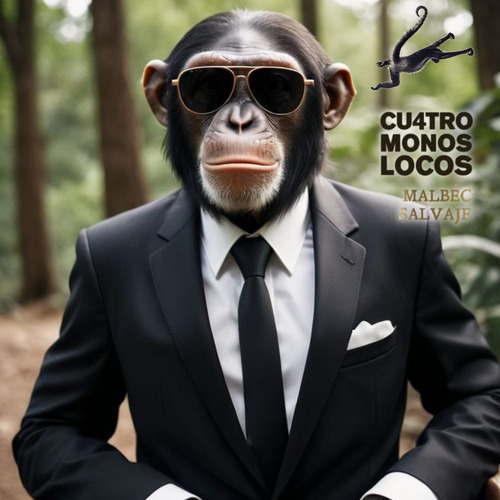 Vino Malbec Cuatro Monos Locos 2024 - Valle De Uco 750 Ml X4