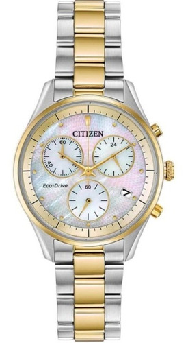 Reloj Citizen 61167 Fb1444-56d Mujer Chandler Chrono Color del fondo Madre Perla 61167